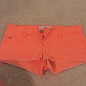 Neon orange Hollister Shorts